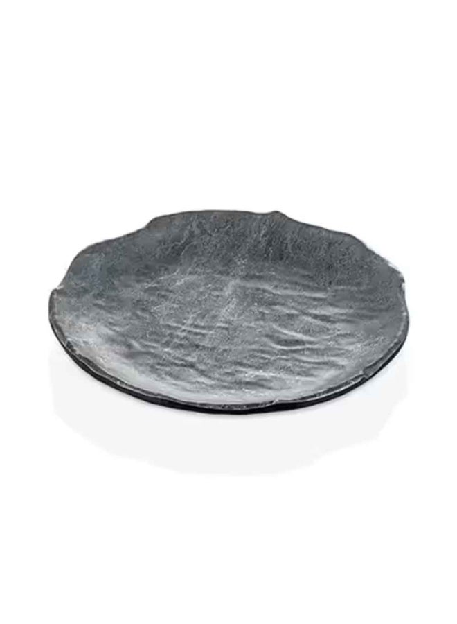 Norma Round Melamine Serving Plate Dark Grey 20 cm 43020.CAL